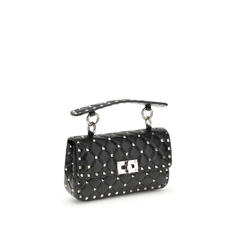 Valentino Garavani Schwarze Kalbsleder Bos Taurus Handtasche-2