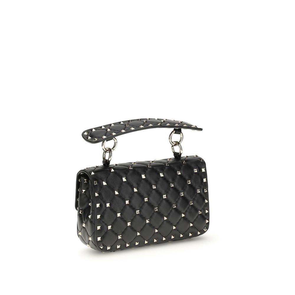 Valentino Garavani Schwarze Kalbsleder Bos Taurus Handtasche-3