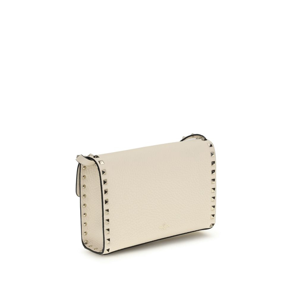 Valentino Garavani Beige Calf Leather Bos Taurus Shoulder Bag-3