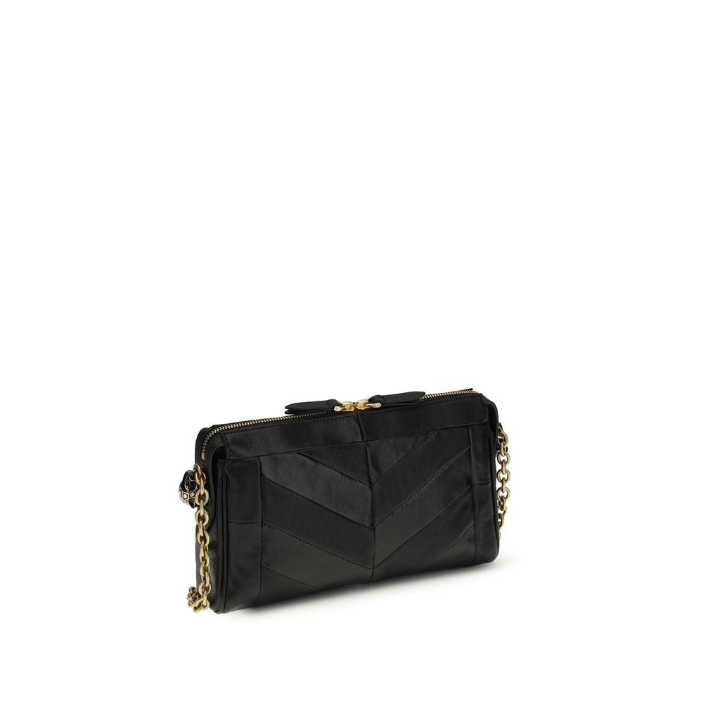 Valentino Garavani Schwarze Lammleder Schultertasche Ovis Aries Aries-3