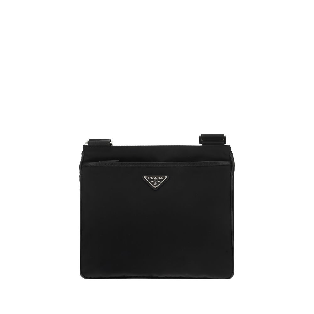 Prada Schwarze Schultertasche aus Nylon-1