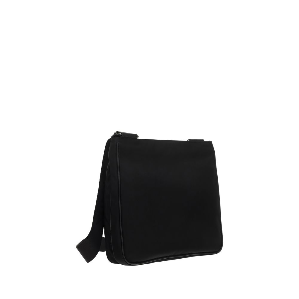 Prada Schwarze Schultertasche aus Nylon-3