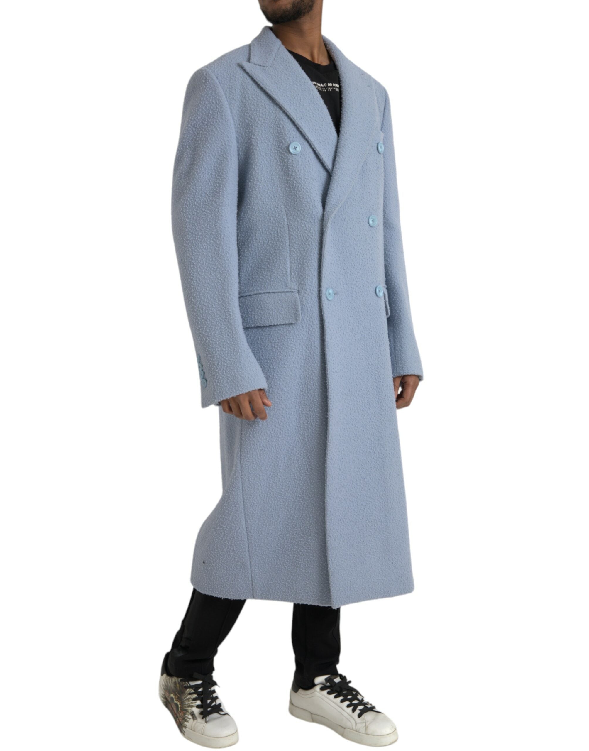 Dolce & Gabbana Hellblauer Kaschmir-Trenchcoat-2