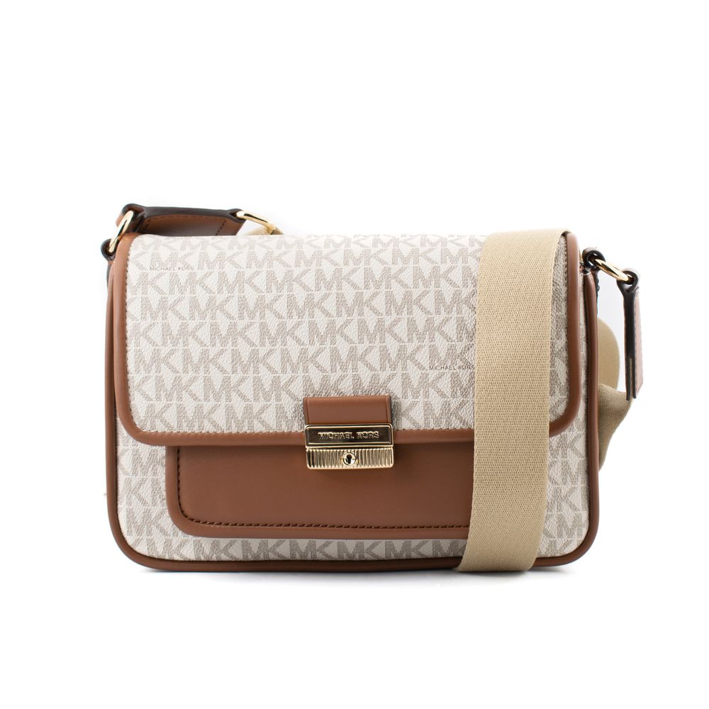 Michael Kors Beige Canvas Umhängetasche-1