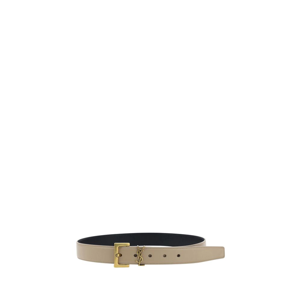 Saint Laurent Brauner Kalbsleder Bos Taurus Regular Gürtel-2