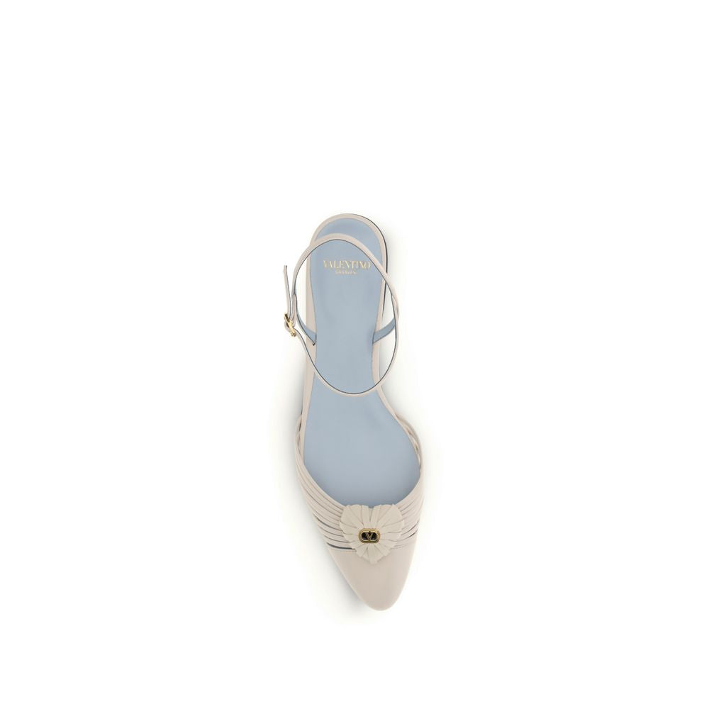 Valentino Garavani Beige Goatskin Flat Sandals-4