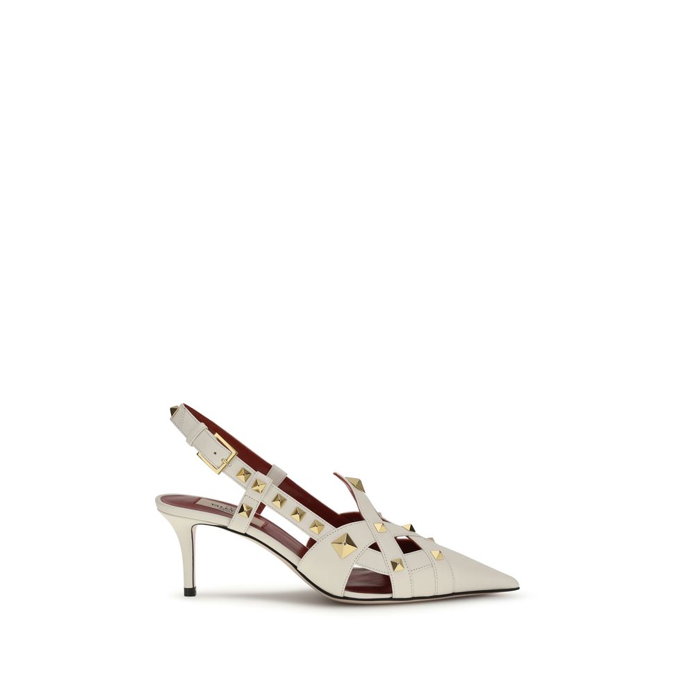 Valentino Garavani Beige Goatskin Leather High Heel Pumps-1