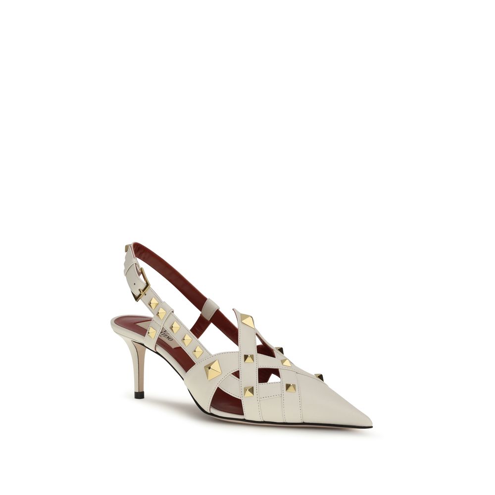 Valentino Garavani Beige Goatskin Leather High Heel Pumps-2