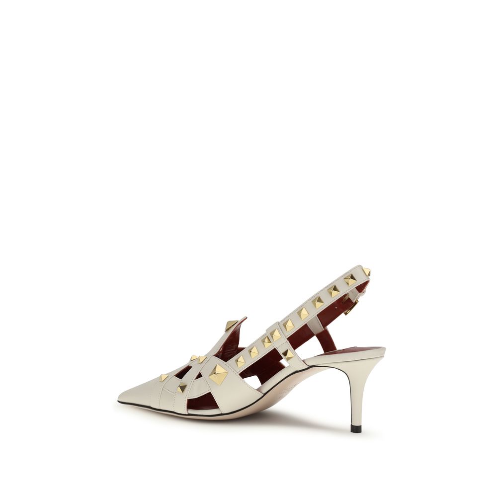 Valentino Garavani Beige Goatskin Leather High Heel Pumps-3