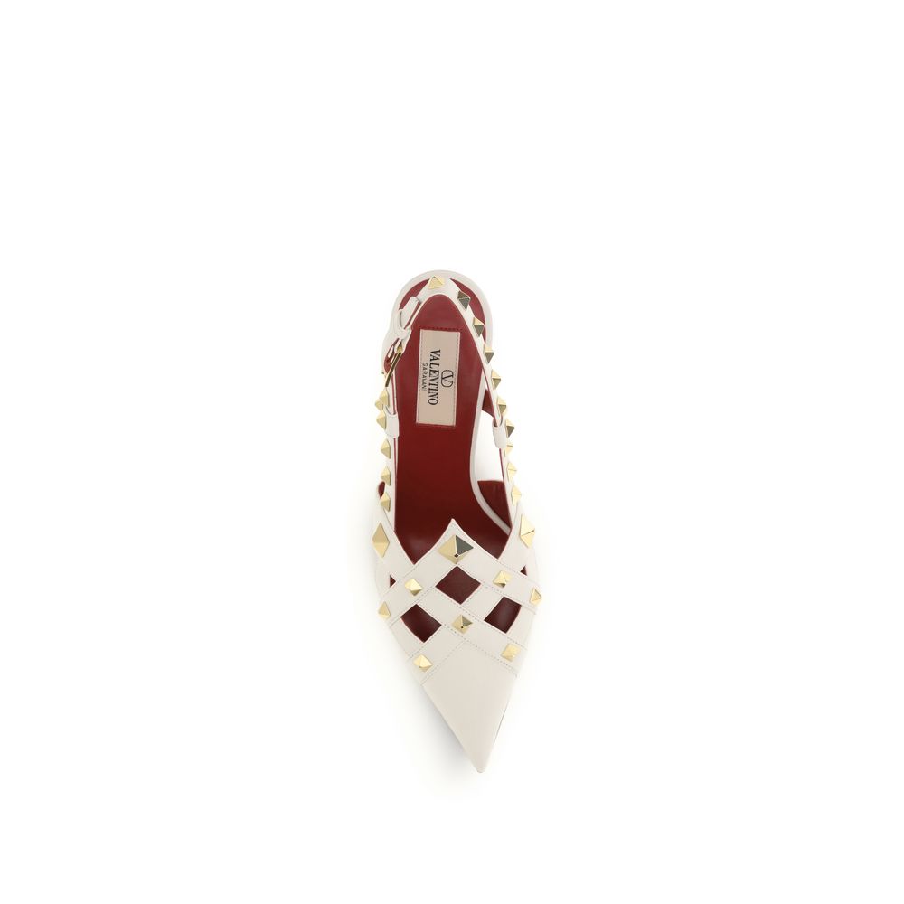 Valentino Garavani Beige Goatskin Leather High Heel Pumps-4