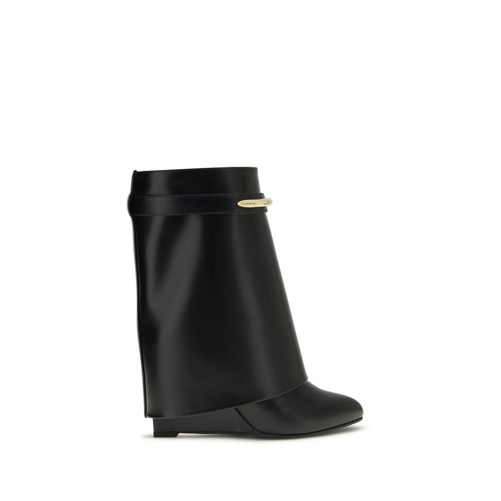 Givenchy Black Calf Leather Ankle Boots Bos Taurus-1