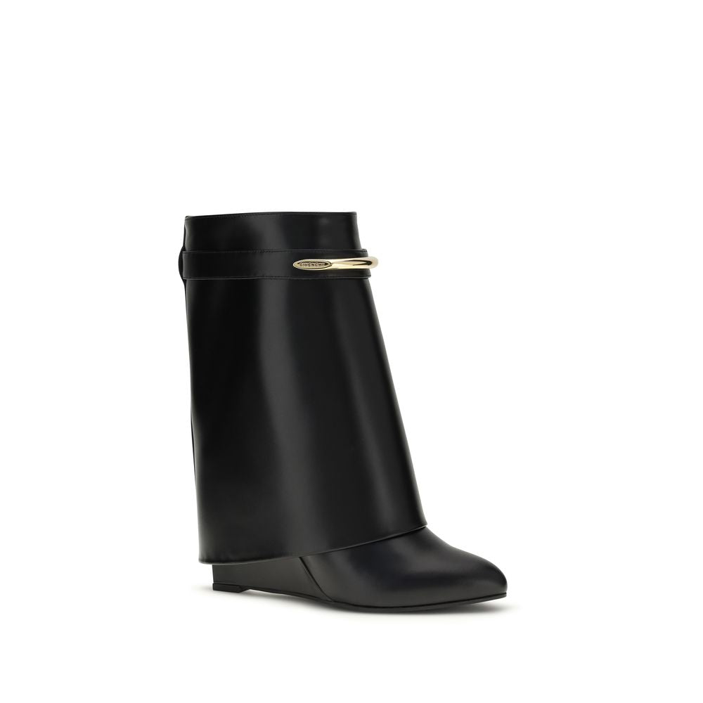 Givenchy Black Calf Leather Ankle Boots Bos Taurus-2