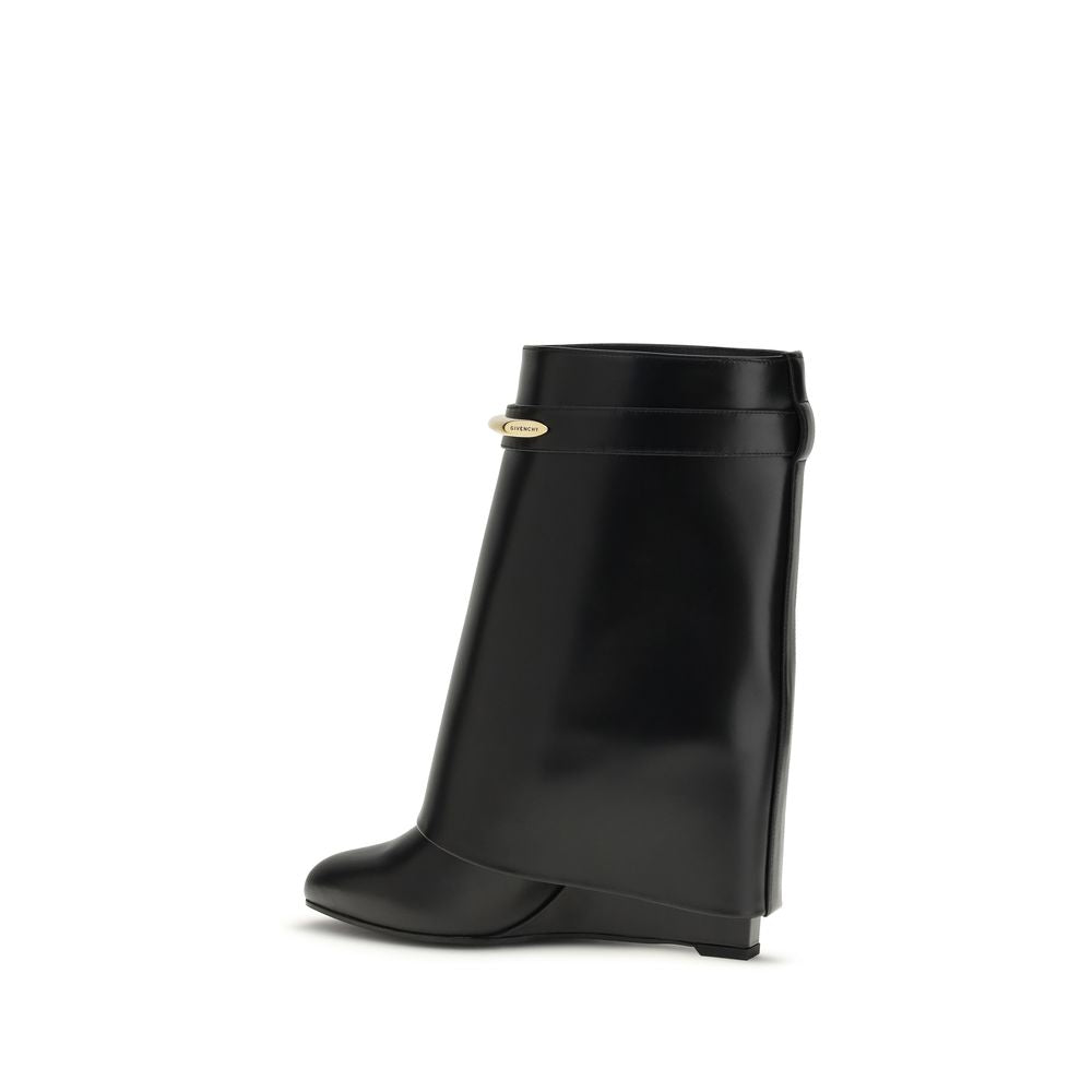 Givenchy Black Calf Leather Ankle Boots Bos Taurus-3