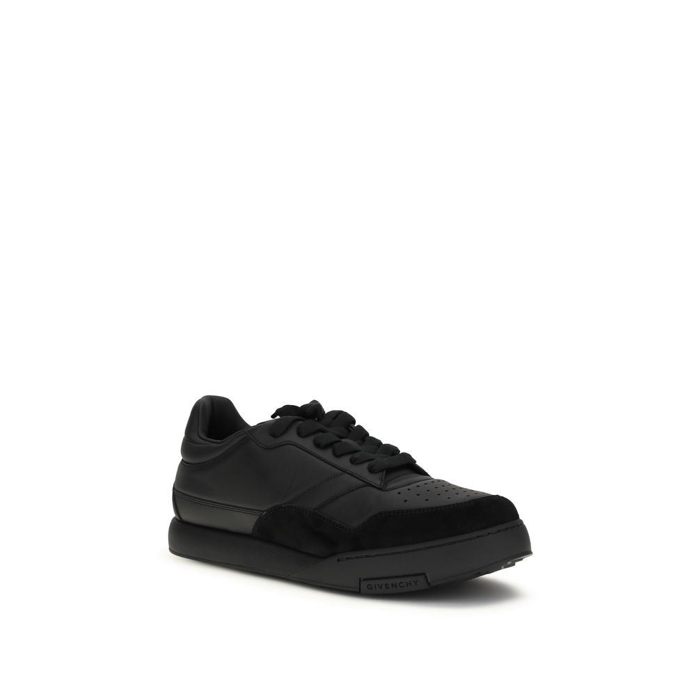 Givenchy Schwarze Kalbsleder Bos Taurus Low-Top-Sneaker-2