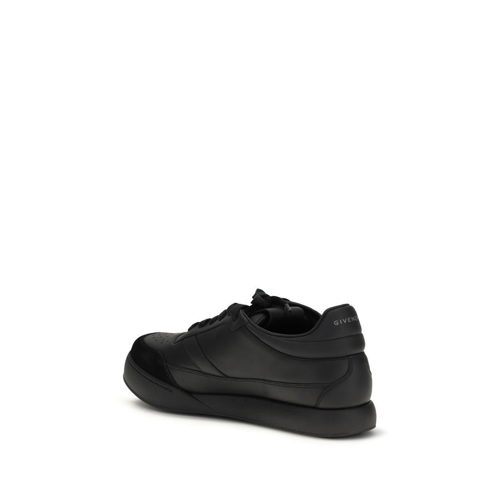 Givenchy Schwarze Kalbsleder Bos Taurus Low-Top-Sneaker-3
