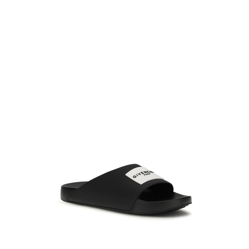 Givenchy Schwarze Gummipantoffeln-2