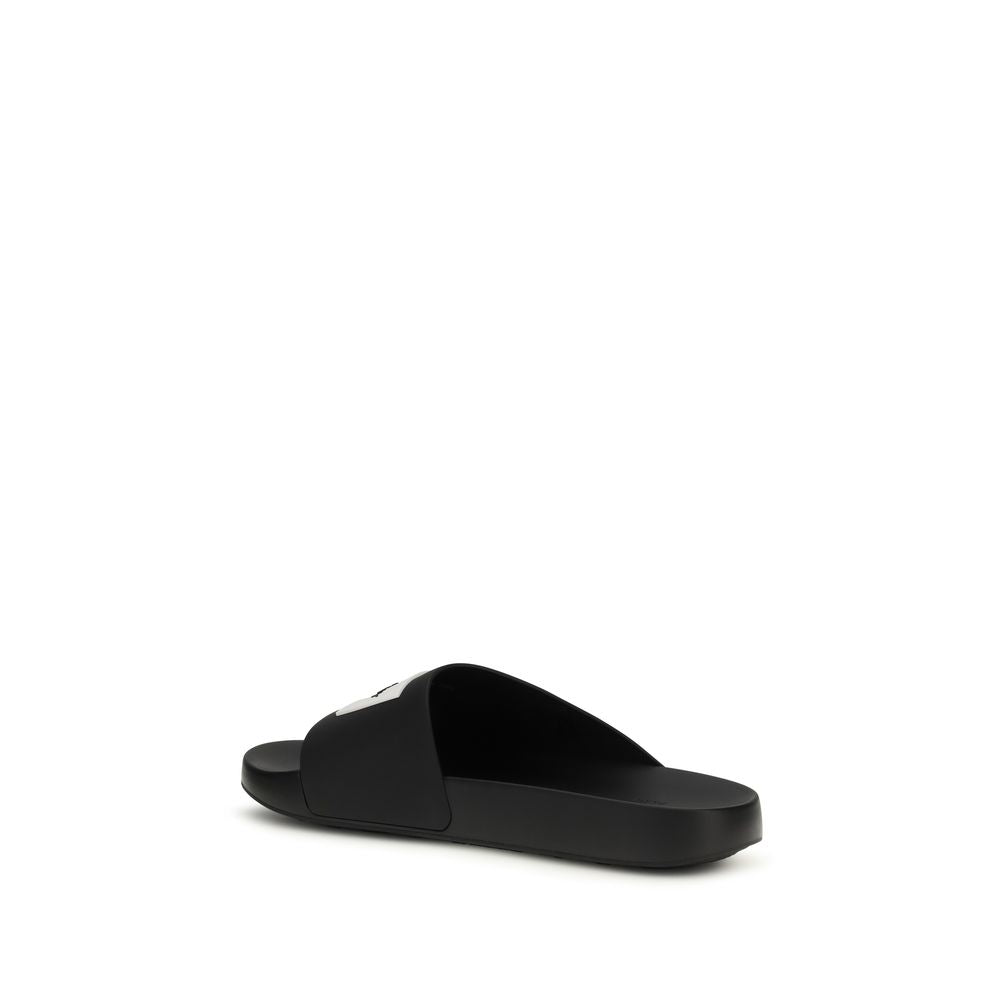 Givenchy Schwarze Gummipantoffeln-3