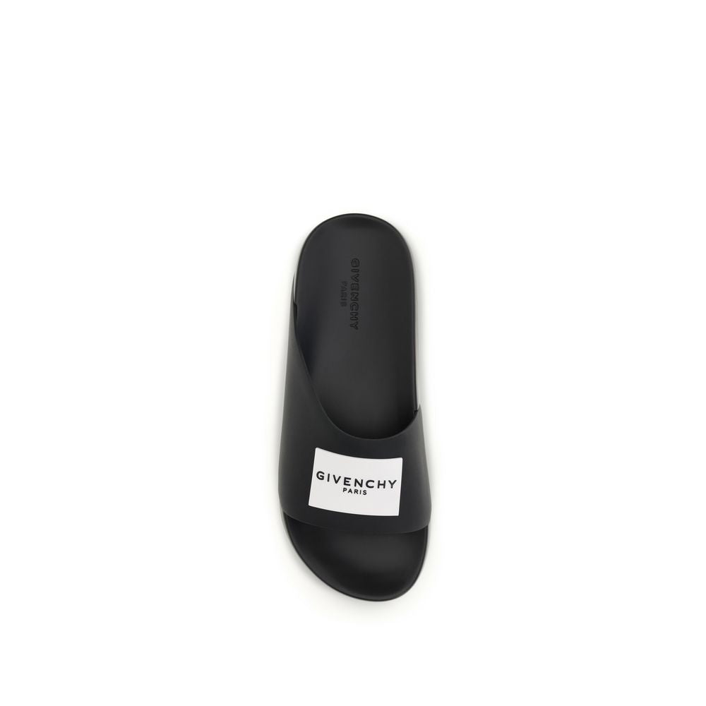 Givenchy Schwarze Gummipantoffeln-4
