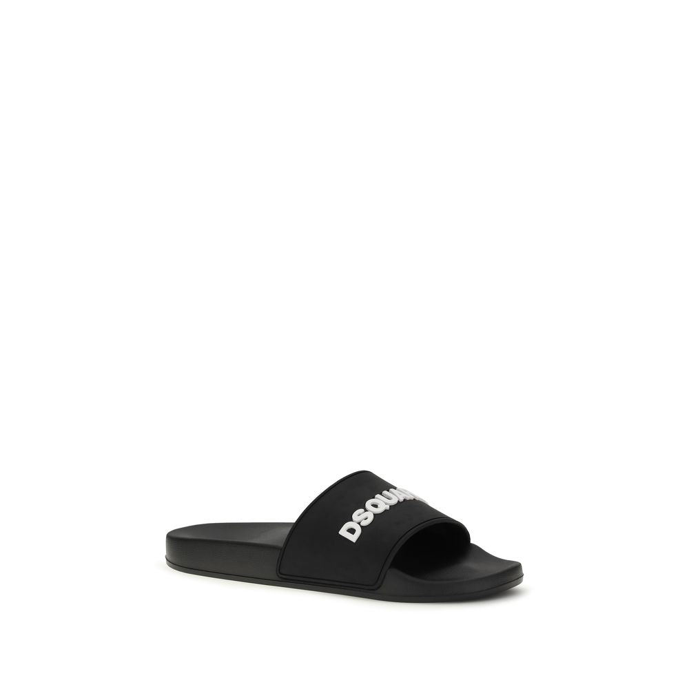 Dsquared² Schwarze Gummisandalen-2