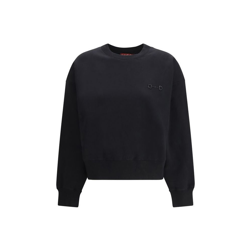 Gucci Schwarzer Baumwoll-Sweatshirt-1