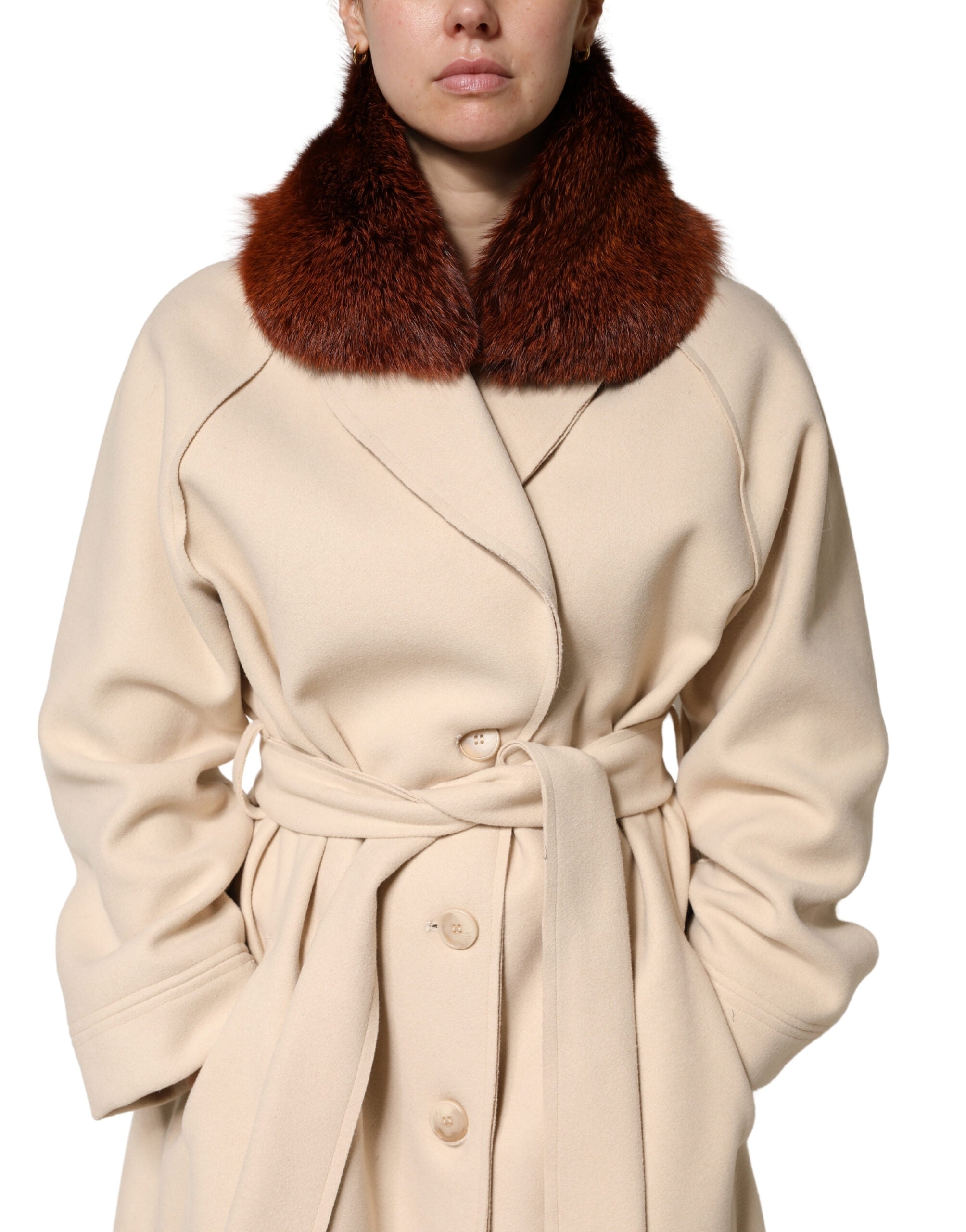 Dolce & Gabbana Brown Mink Fur Collar Women's Neck Warmer 60cm x 14cm Scarf-2