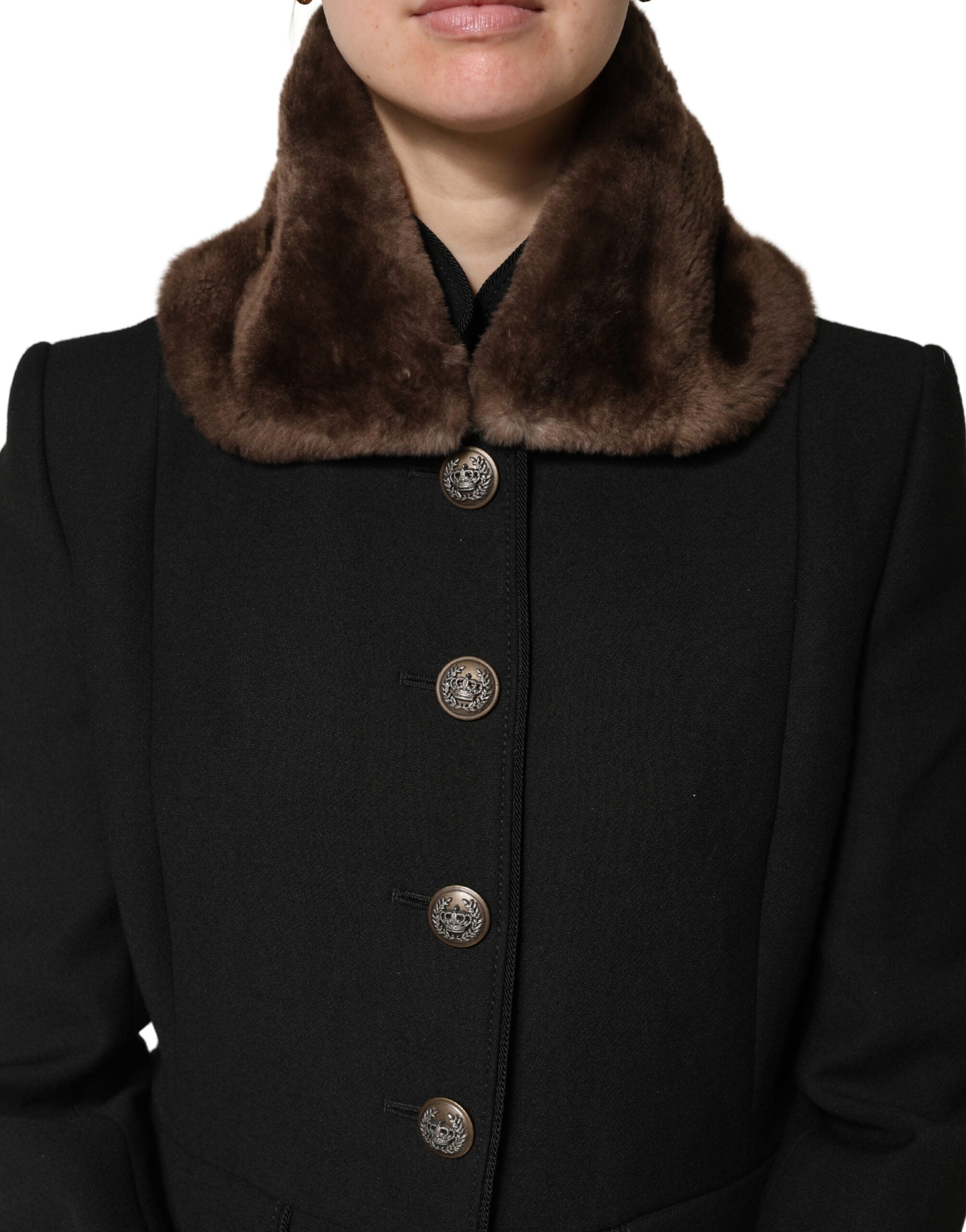 Dolce & Gabbana Brown Fur Shoulder Collar 60cm x 14cm Scarf-2