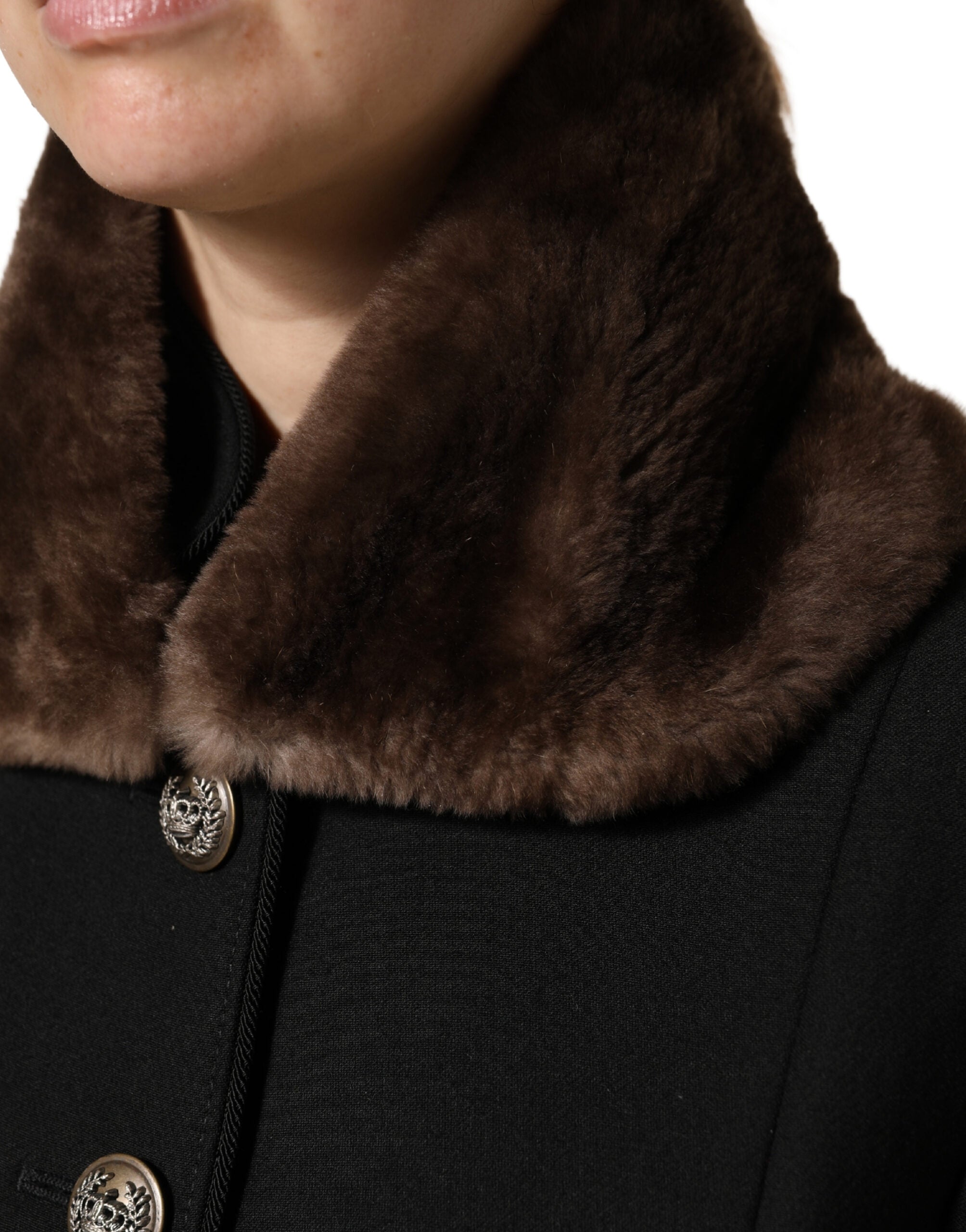 Dolce & Gabbana Brown Fur Shoulder Collar 60cm x 14cm Scarf-4