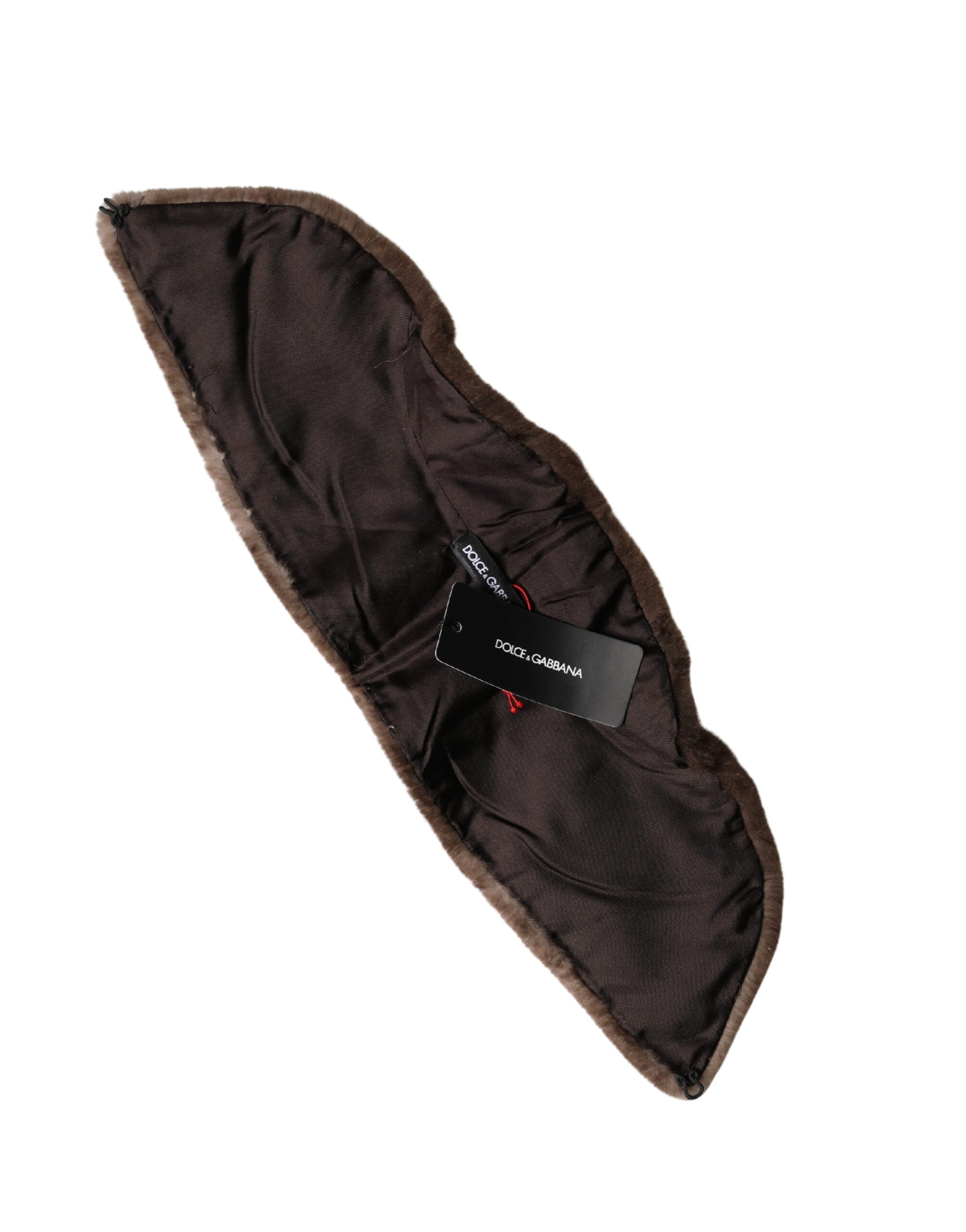 Dolce & Gabbana Brown Fur Shoulder Collar 60cm x 14cm Scarf-6