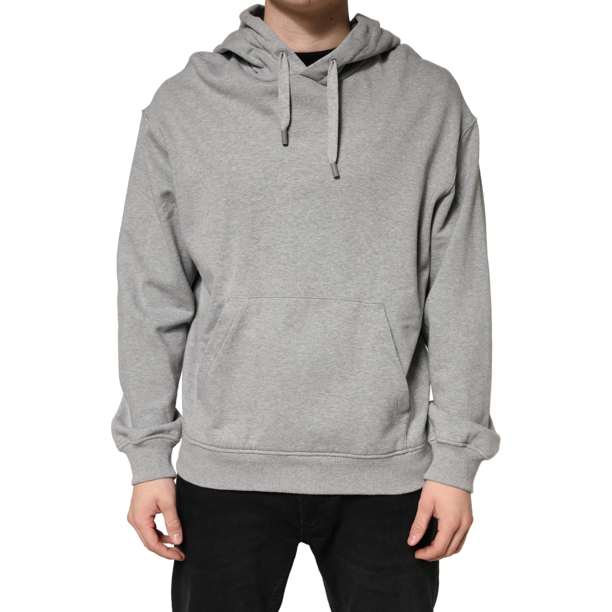 Dolce & Gabbana Grey Cotton Hoodie-1