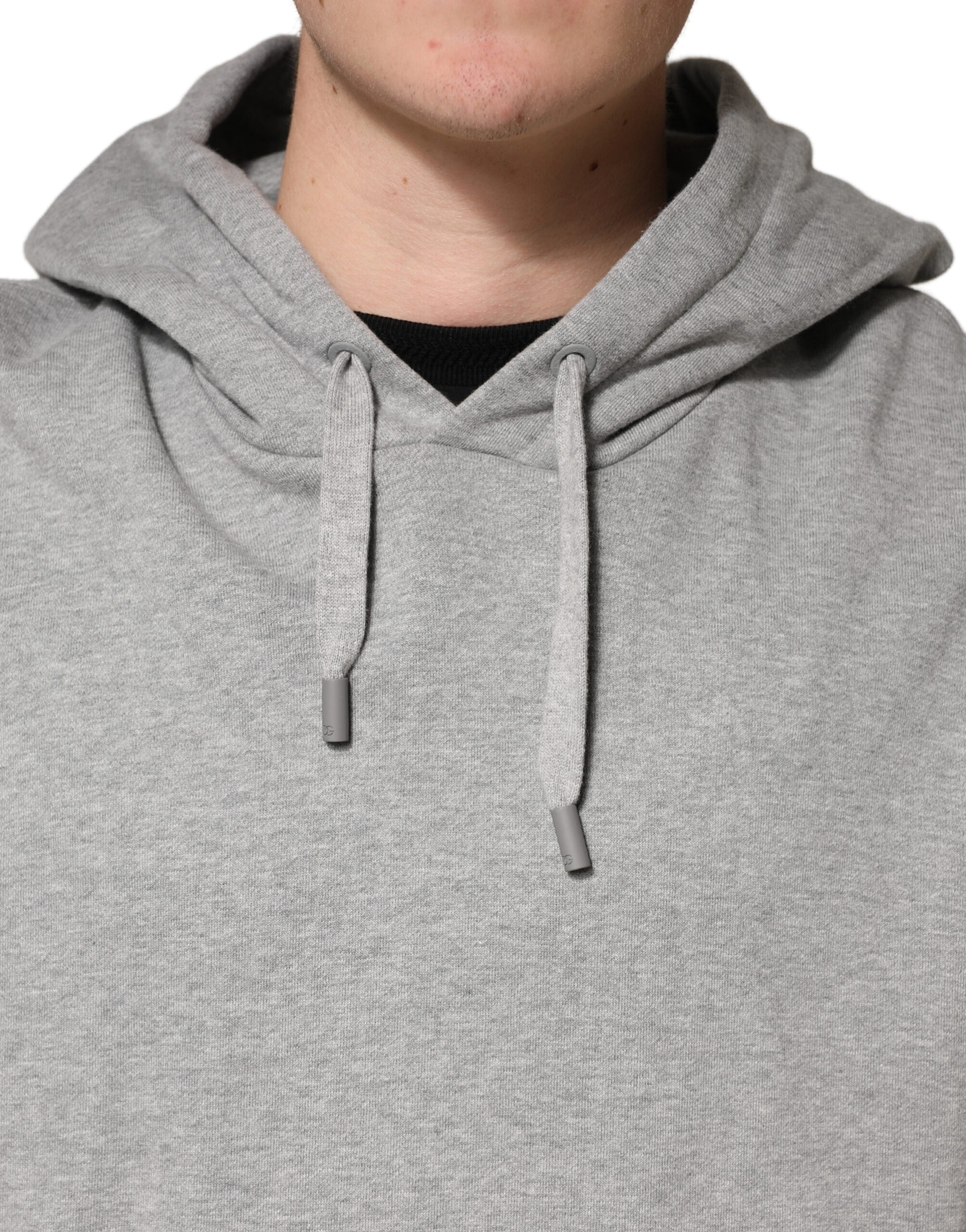 Dolce & Gabbana Grey Cotton Hoodie-5