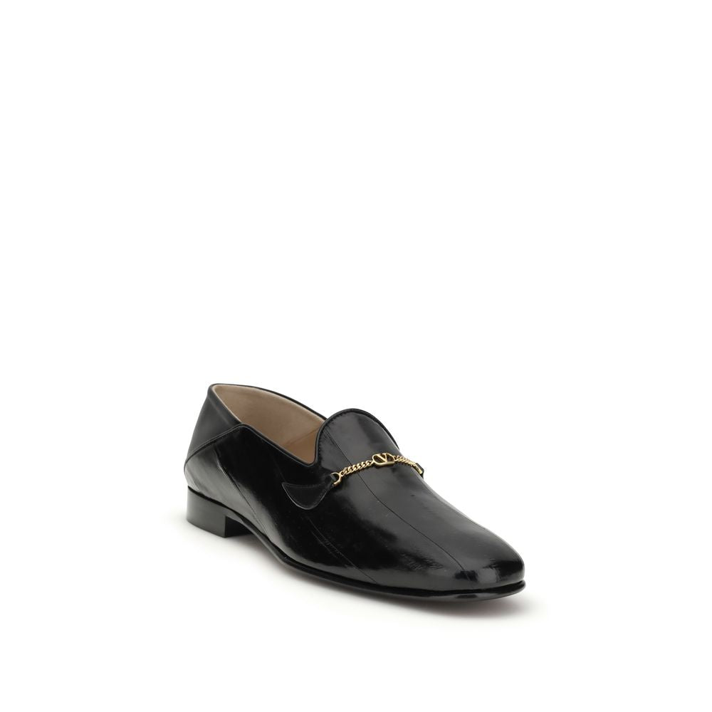 Valentino Garavani Schwarze "Bos Taurus" Kalbsleder Loafer zum Hineinschlüpfen-2