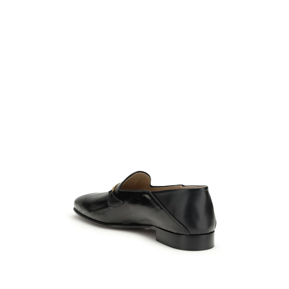 Valentino Garavani Schwarze "Bos Taurus" Kalbsleder Loafer zum Hineinschlüpfen-3