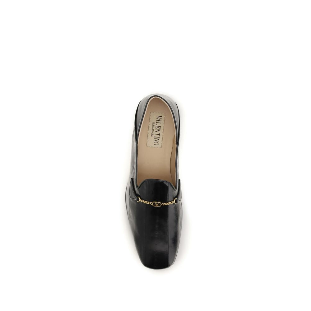 Valentino Garavani Schwarze "Bos Taurus" Kalbsleder Loafer zum Hineinschlüpfen-4