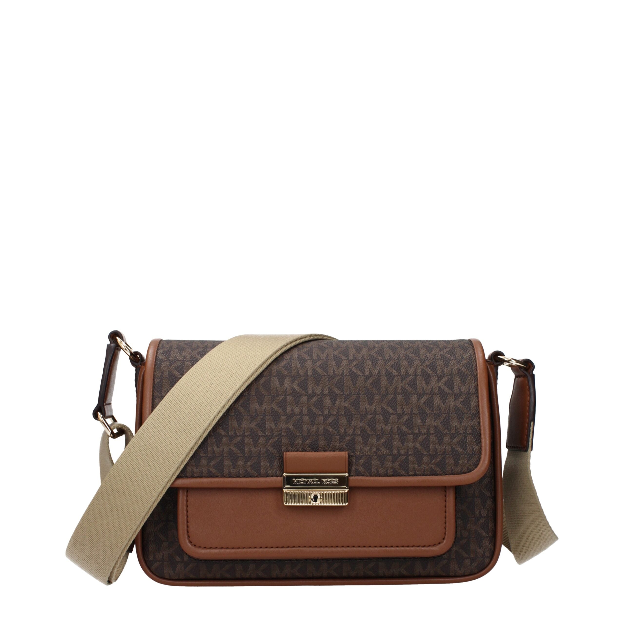 Michael Kors Braune Umhängetasche aus Stoff-1