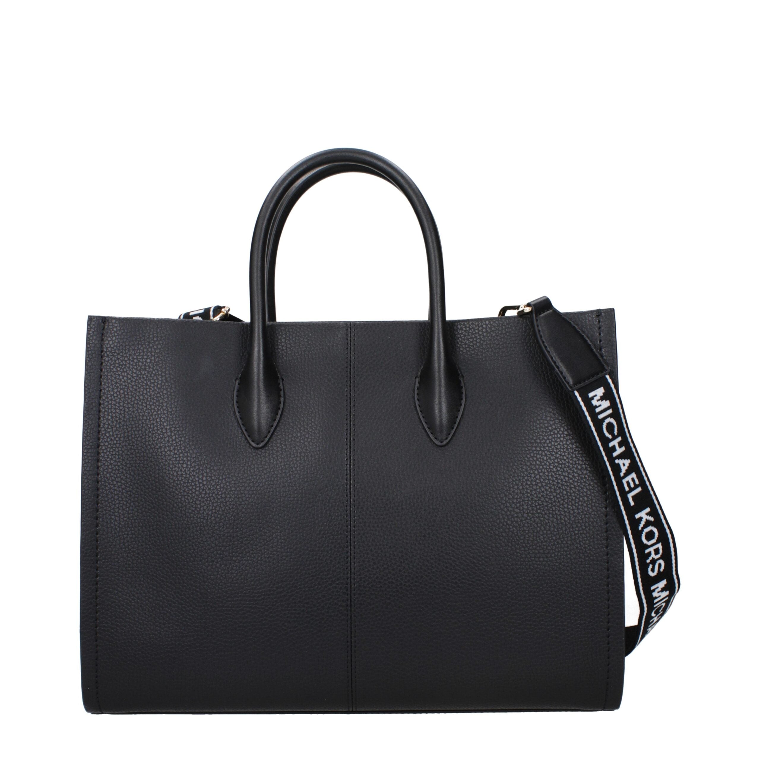 Michael Kors Schwarze Lederhandtasche-3