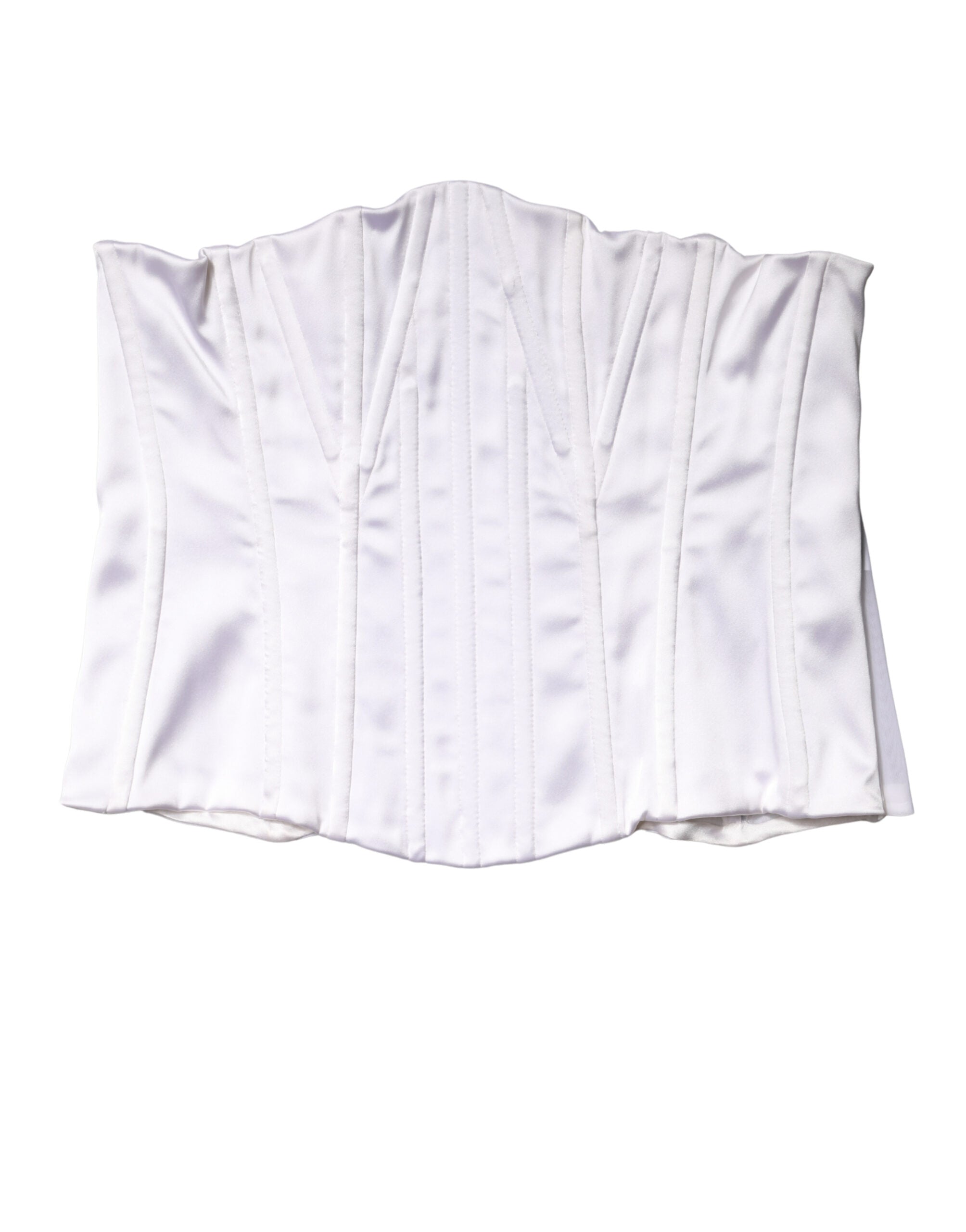 Dolce & Gabbana White Polyamide Waist-Shaping Bustier Corset-6