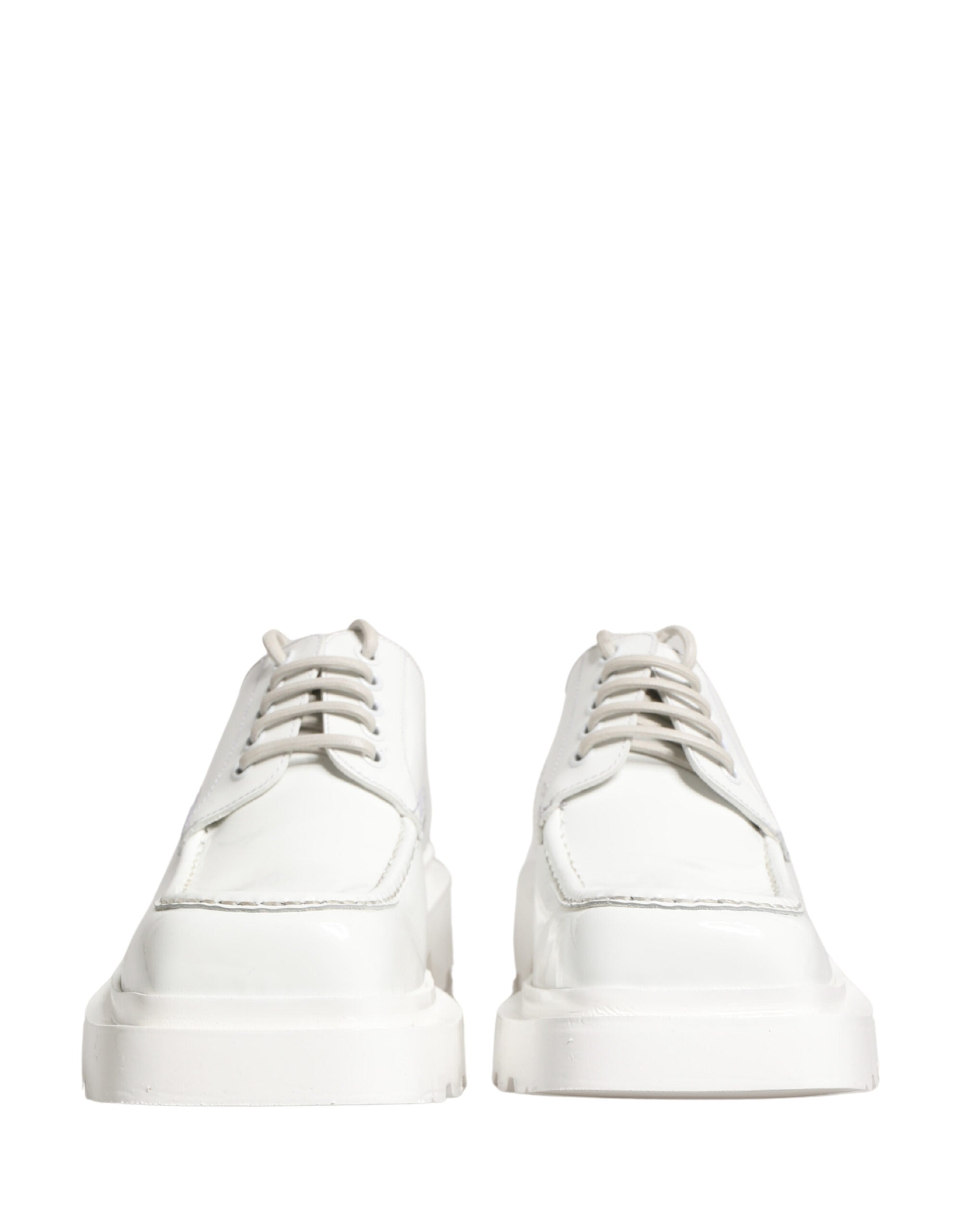 Dolce & Gabbana White Chunky Sole Leather Derby Shoes-3