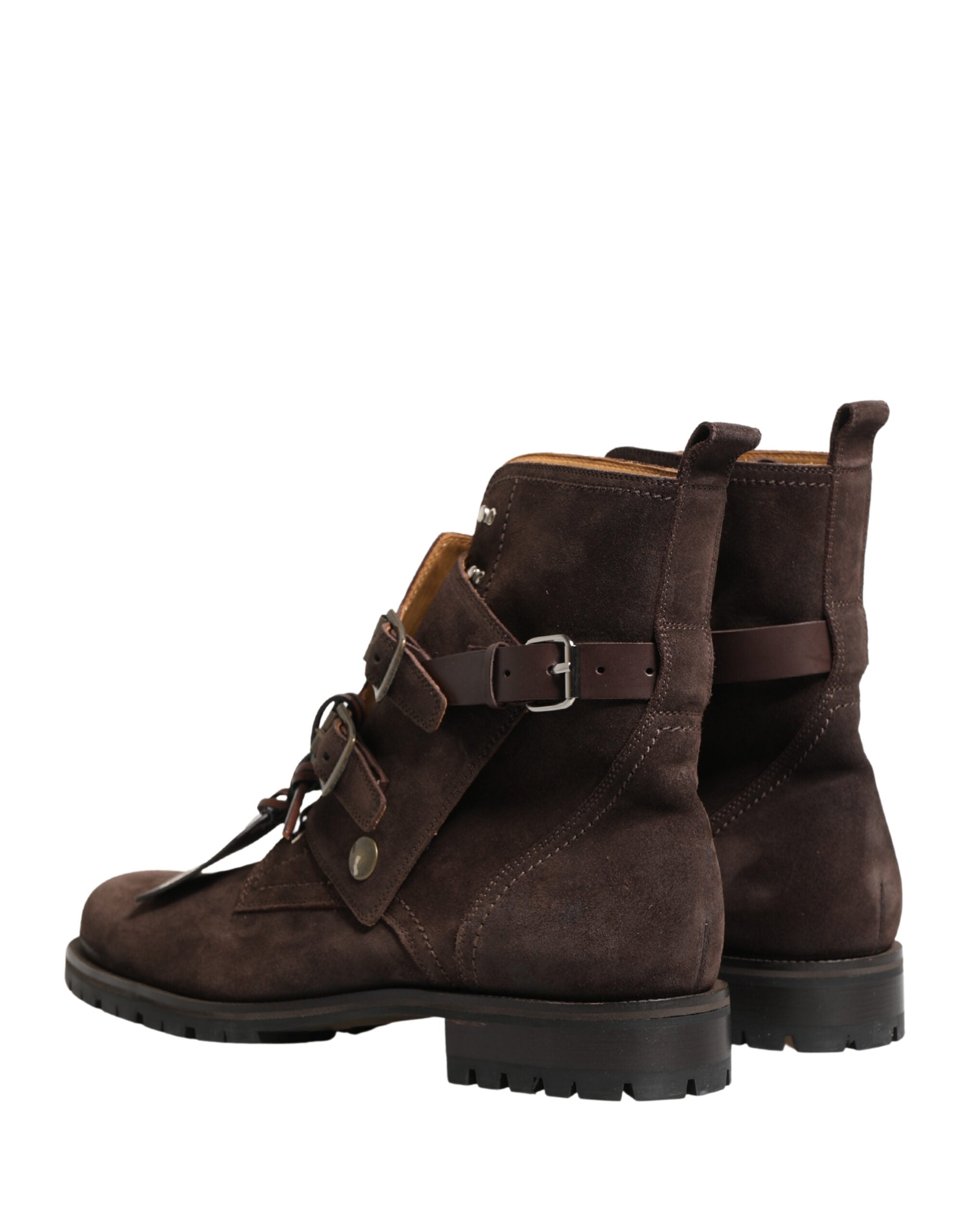 Dolce & Gabbana Braune Wildleder-Schnürstiefeletten-6