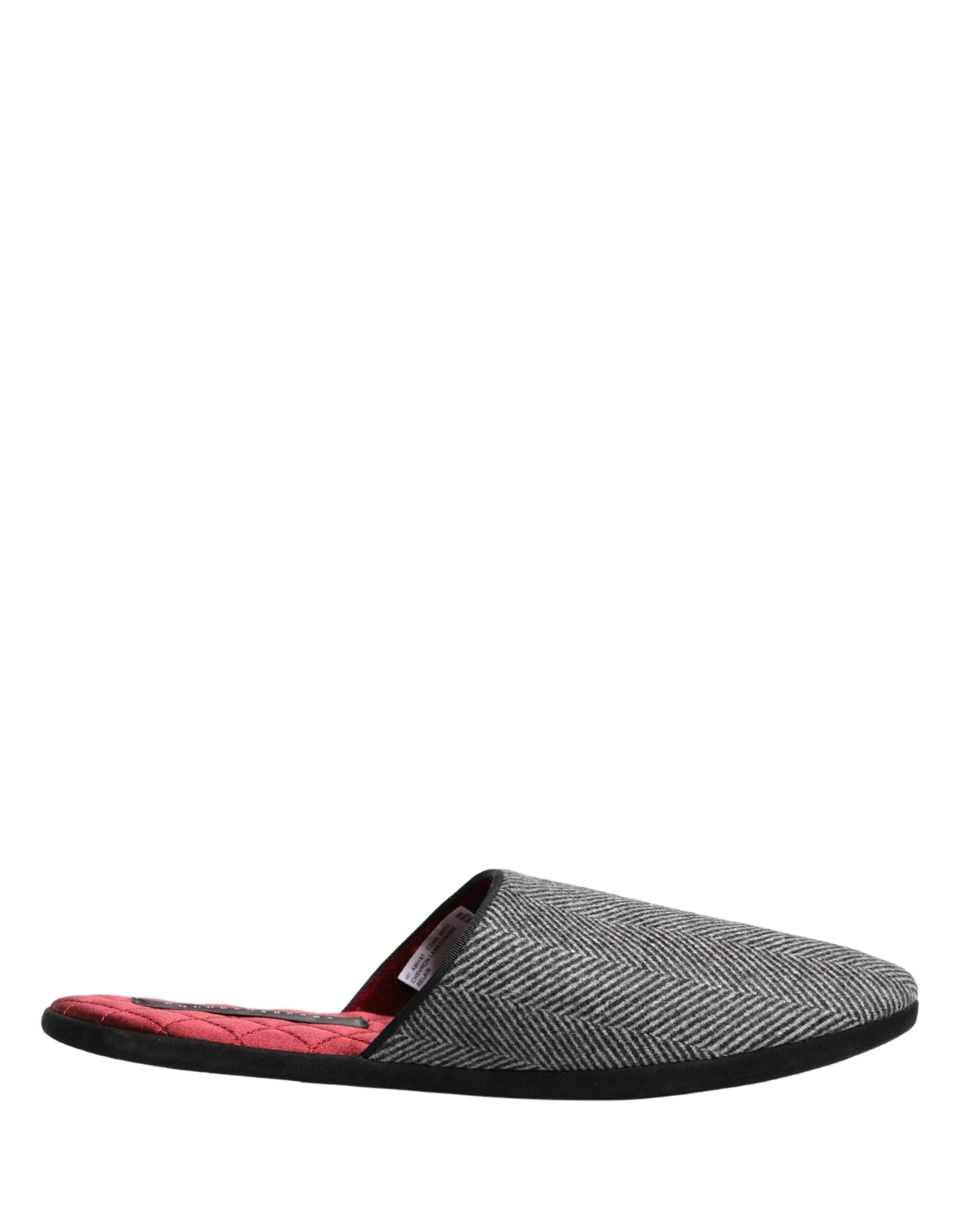 Dolce & Gabbana Graue Fischgräten-Kaschmir-Slipper Schuhe-2