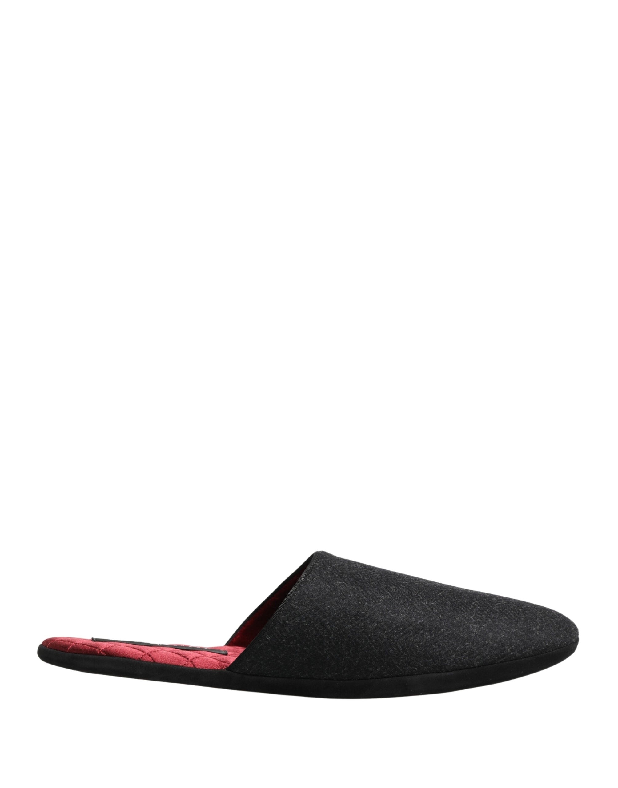 Dolce & Gabbana Anthrazit Woll-Kaschmir Stepp-Slipper-1