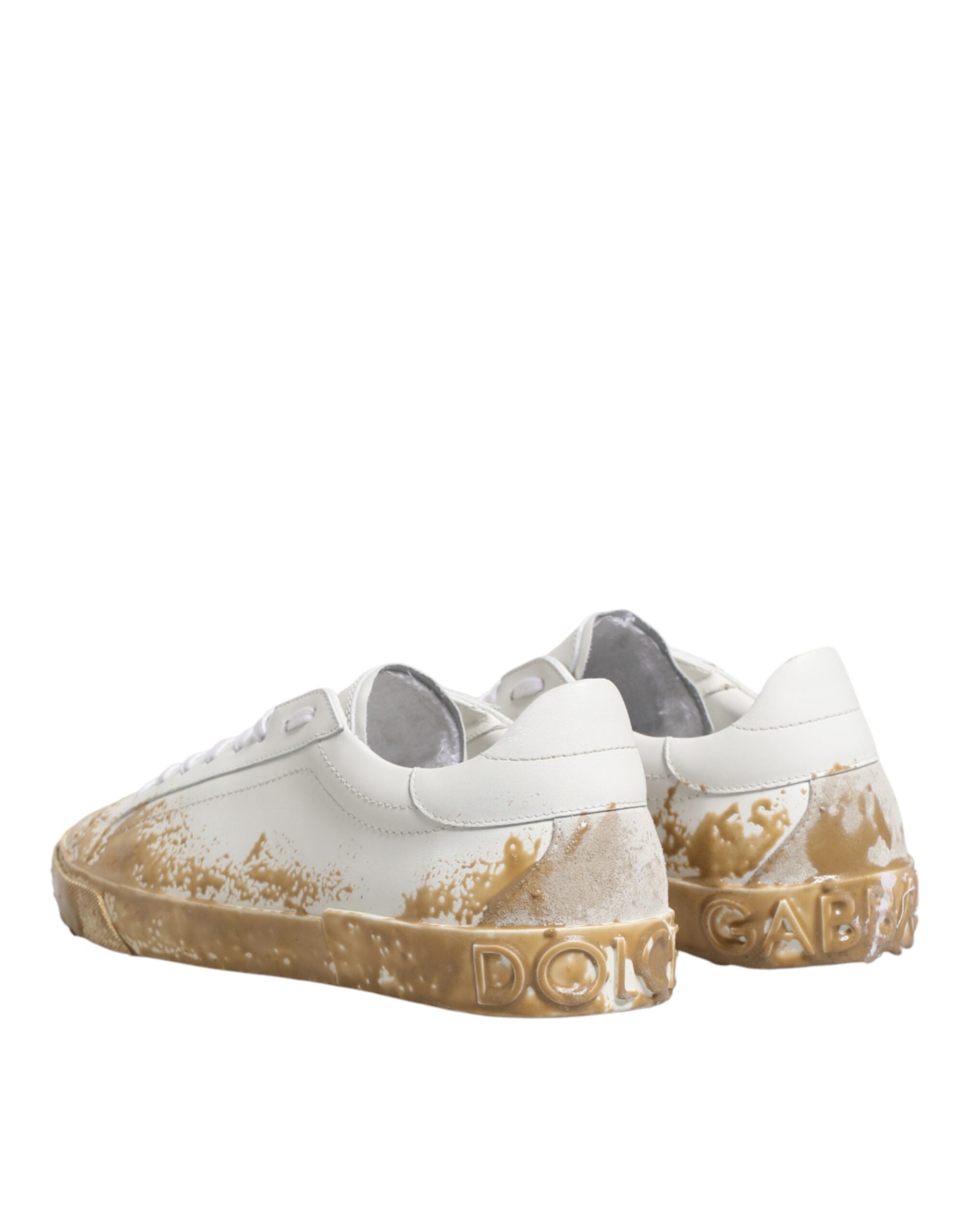 Dolce & Gabbana White Patent Leather Low-Top Sneakers-6