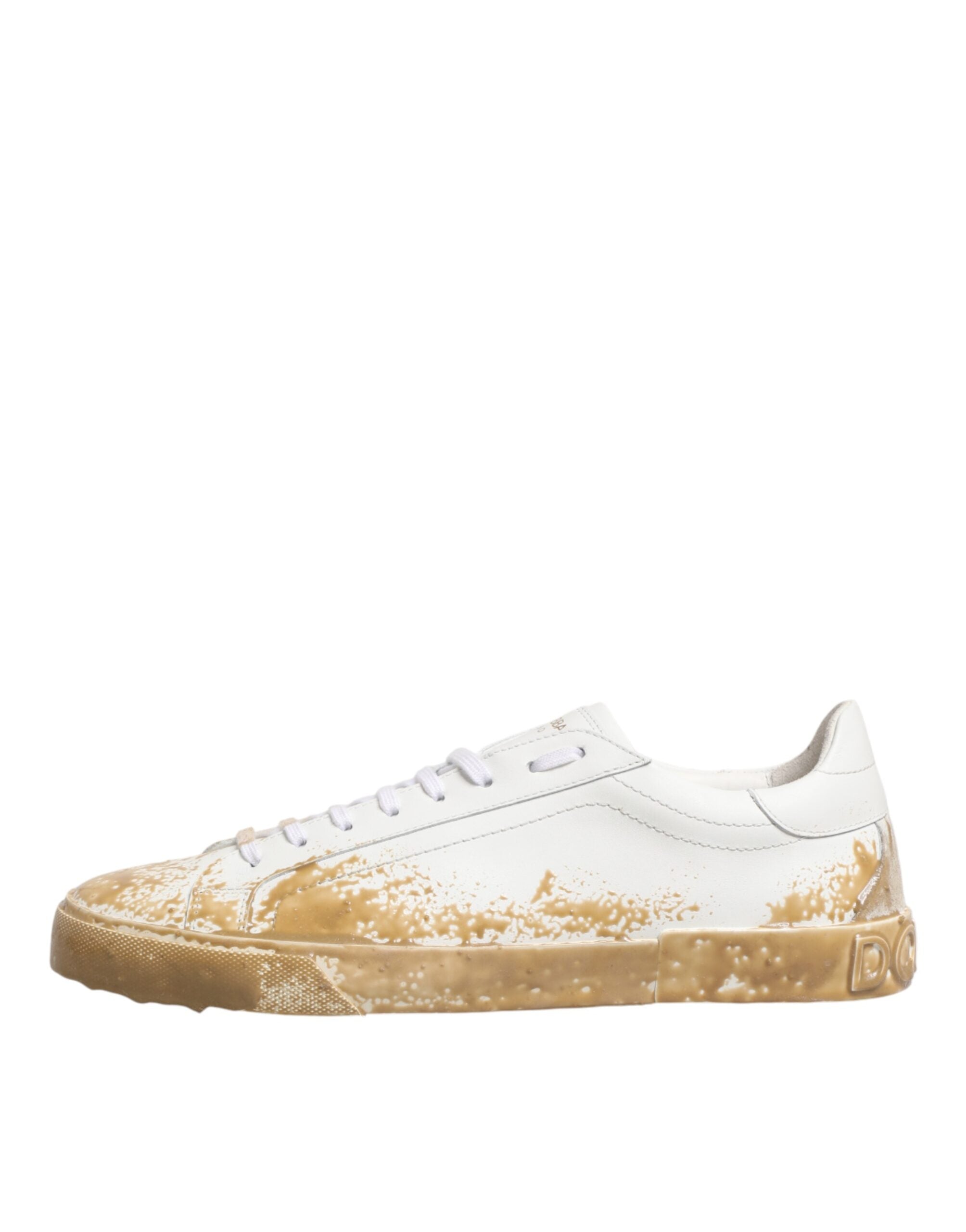 Dolce & Gabbana White Patent Leather Low-Top Sneakers-7
