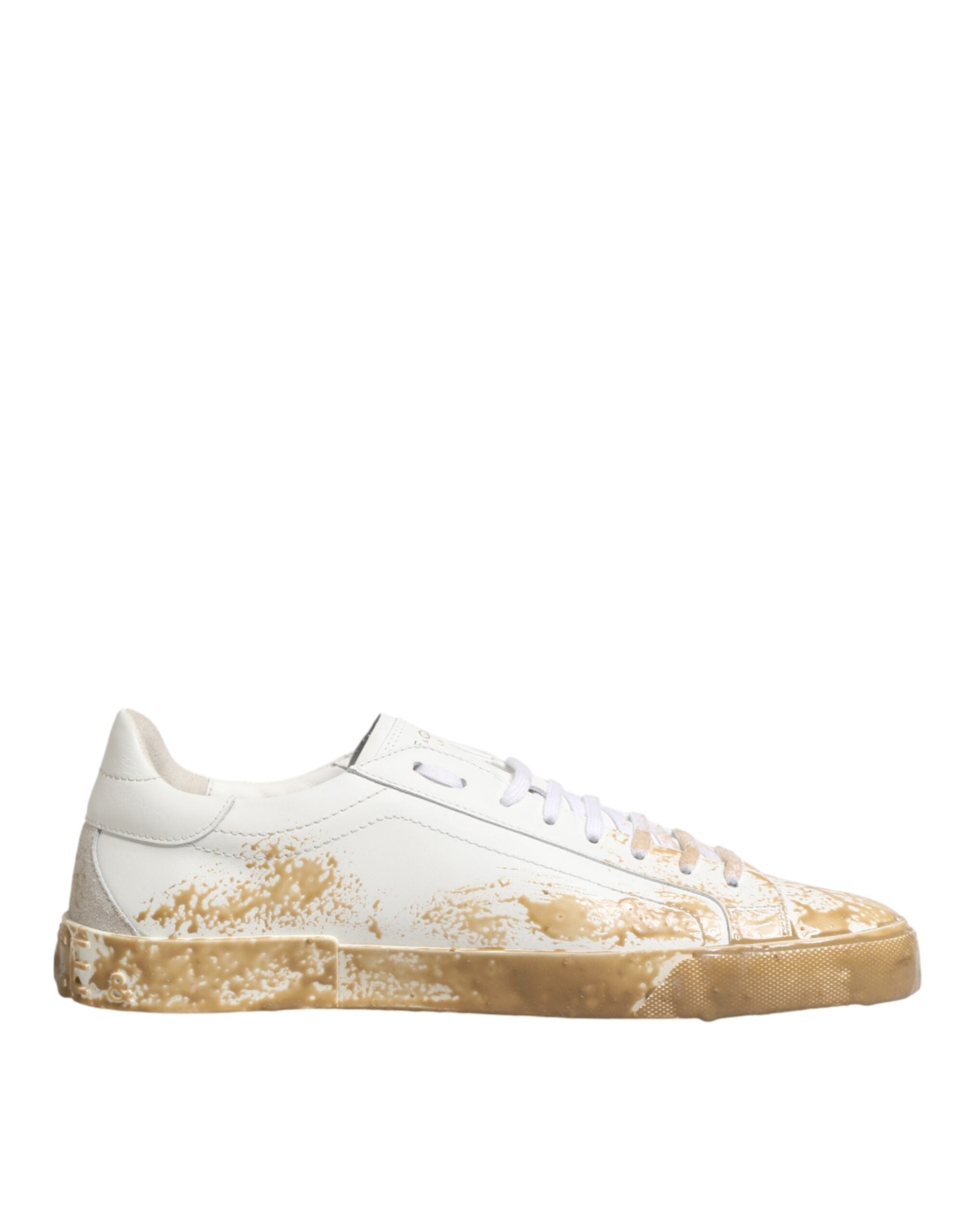 Dolce & Gabbana White Patent Leather Low-Top Sneakers-2