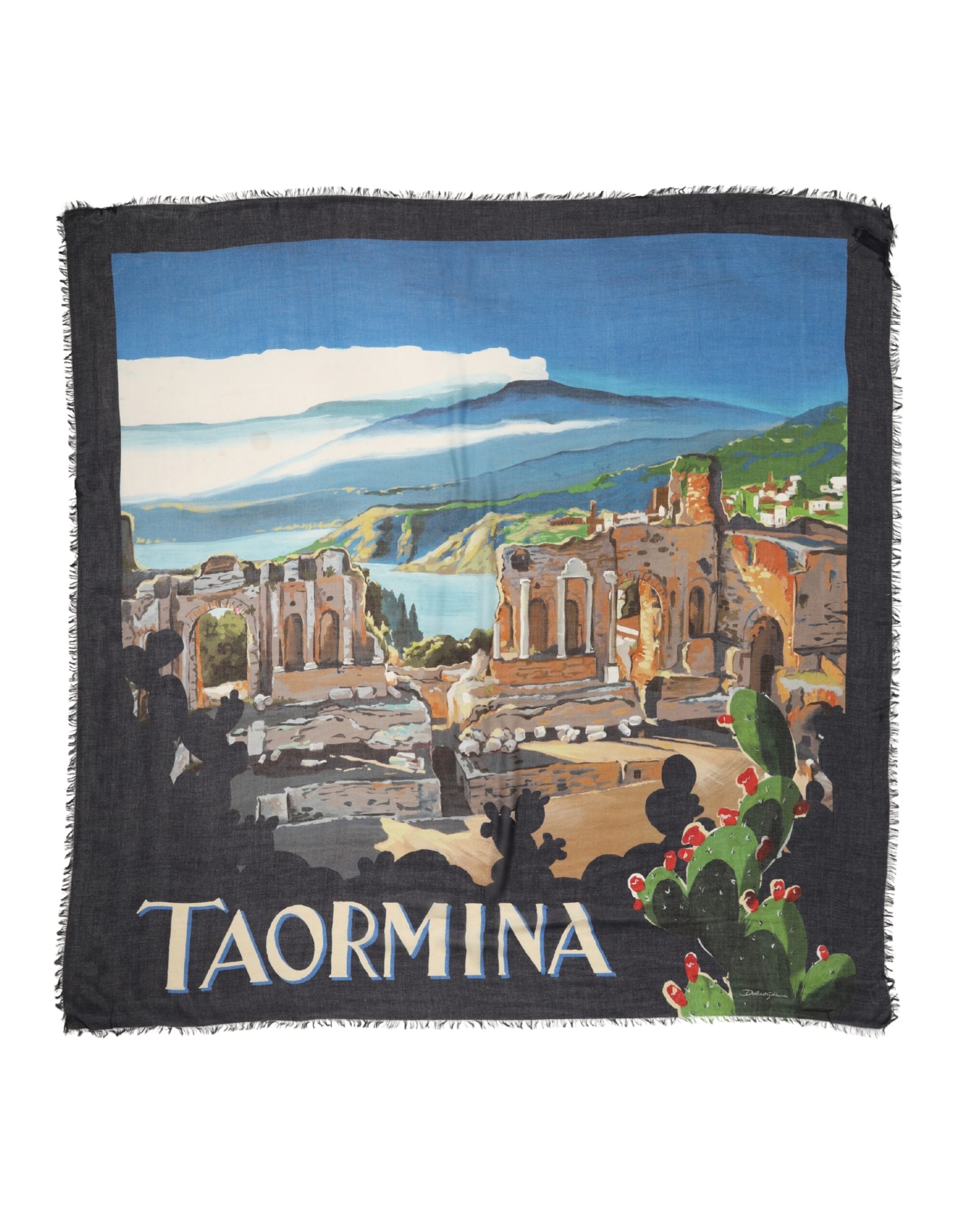 Dolce & Gabbana Multicolor Taormina Modal Scarf 130cm x 130cm for Men