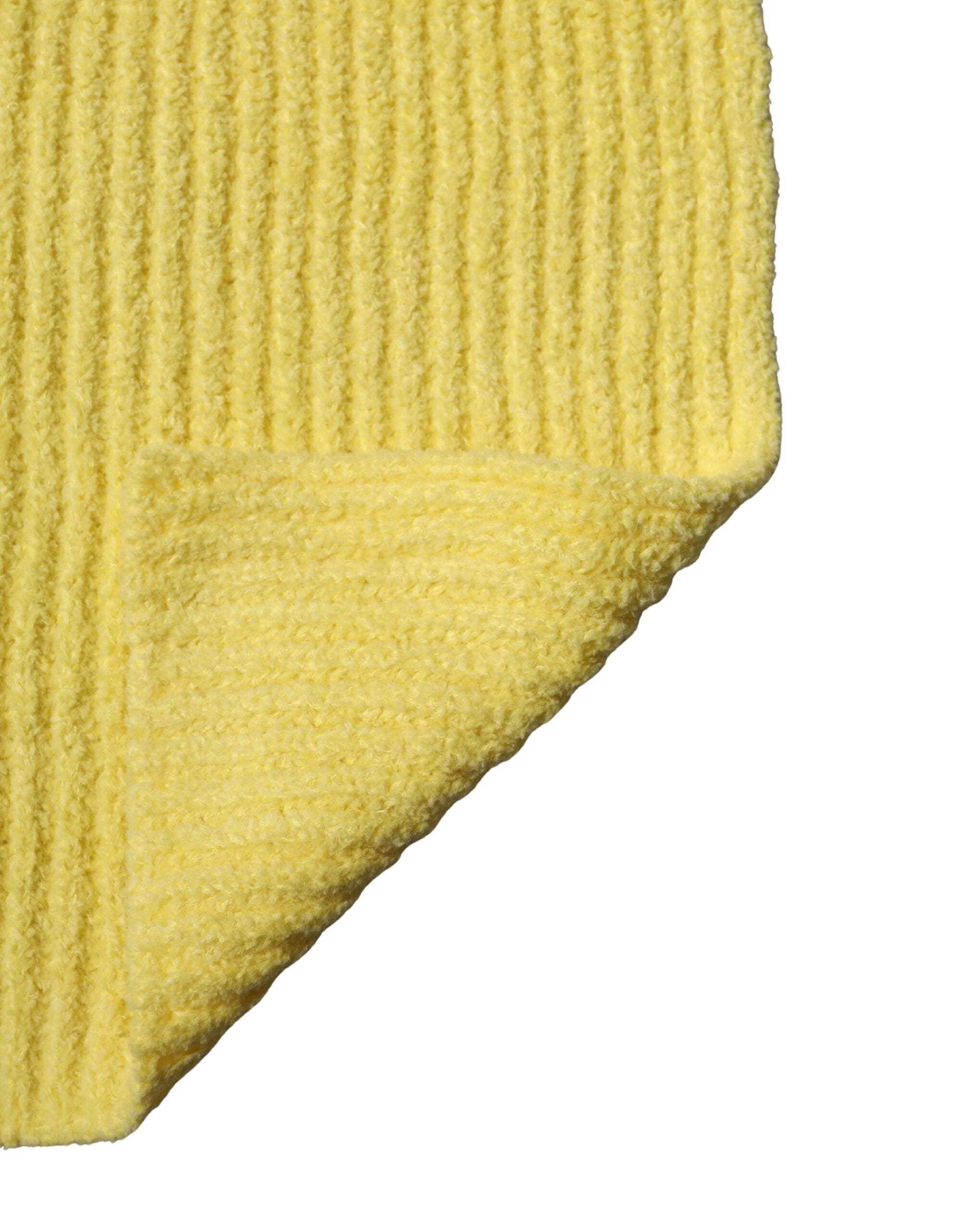 Dolce & Gabbana Men's Yellow Cotton Knit Scarf 270cm x 31cm-3