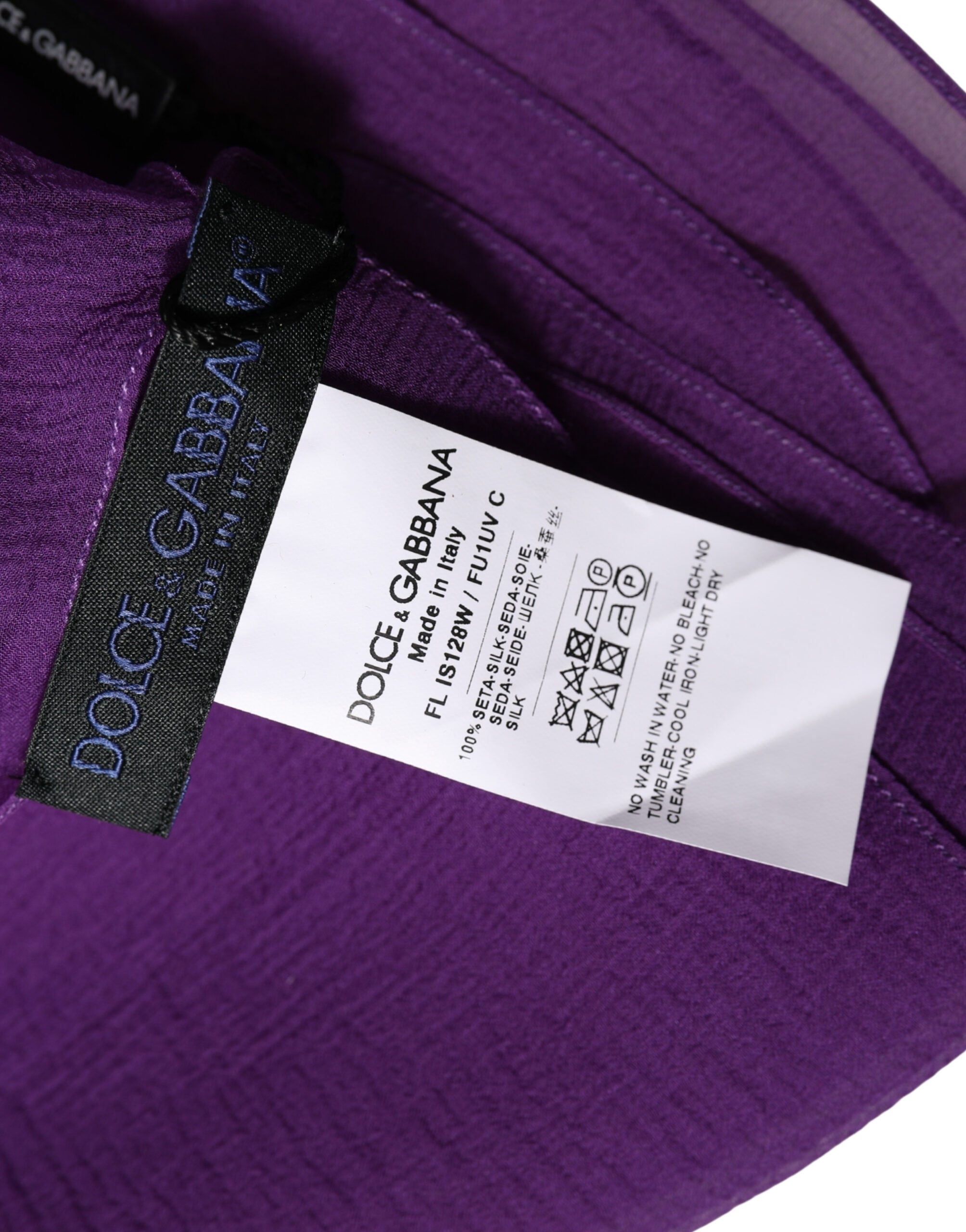 Dolce & Gabbana Purple Silk Scarf Stole 200cm x 134cm Shawl-4