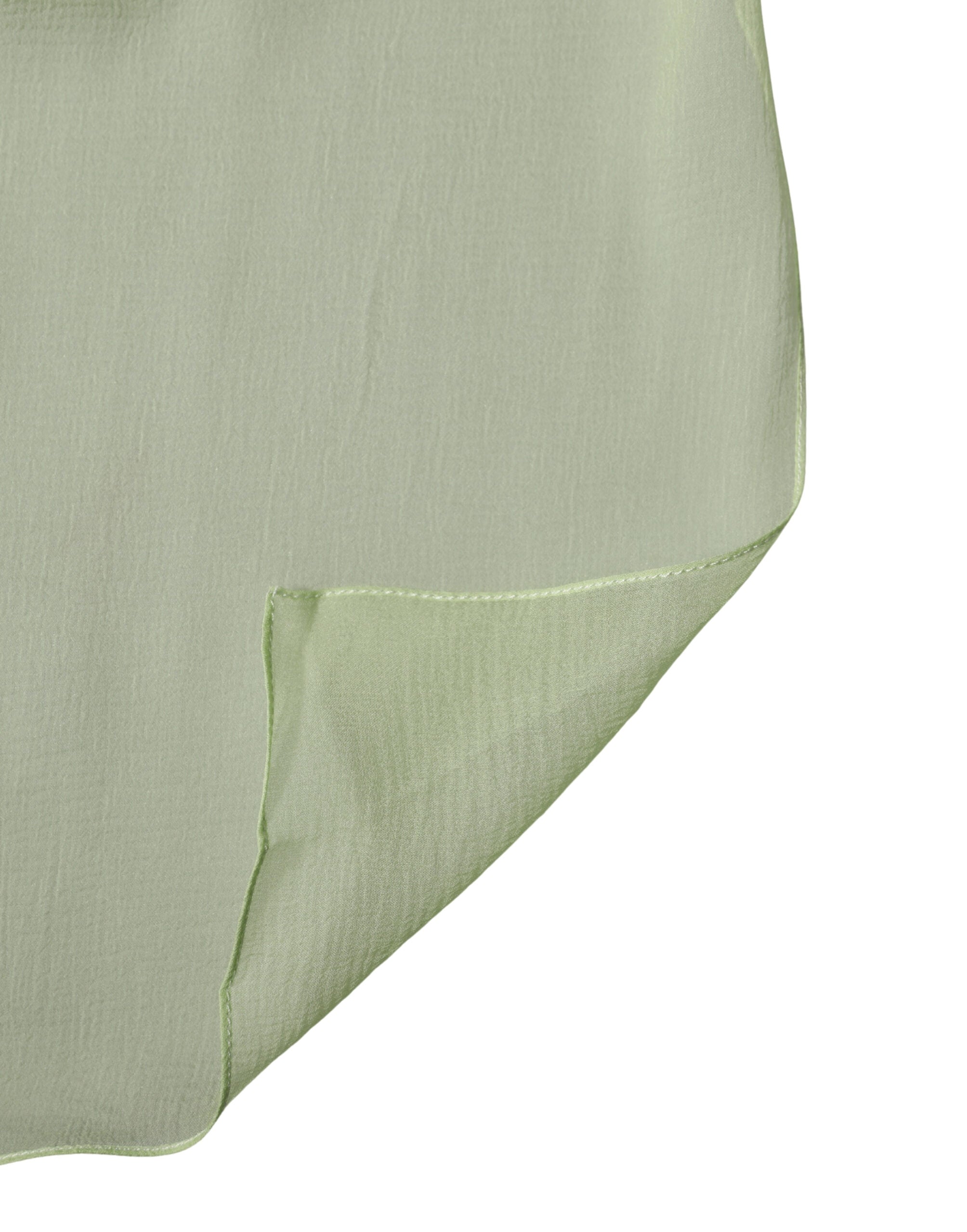 Dolce & Gabbana Hellgrüner Seidenschal Stola 200cm x 134cm-3