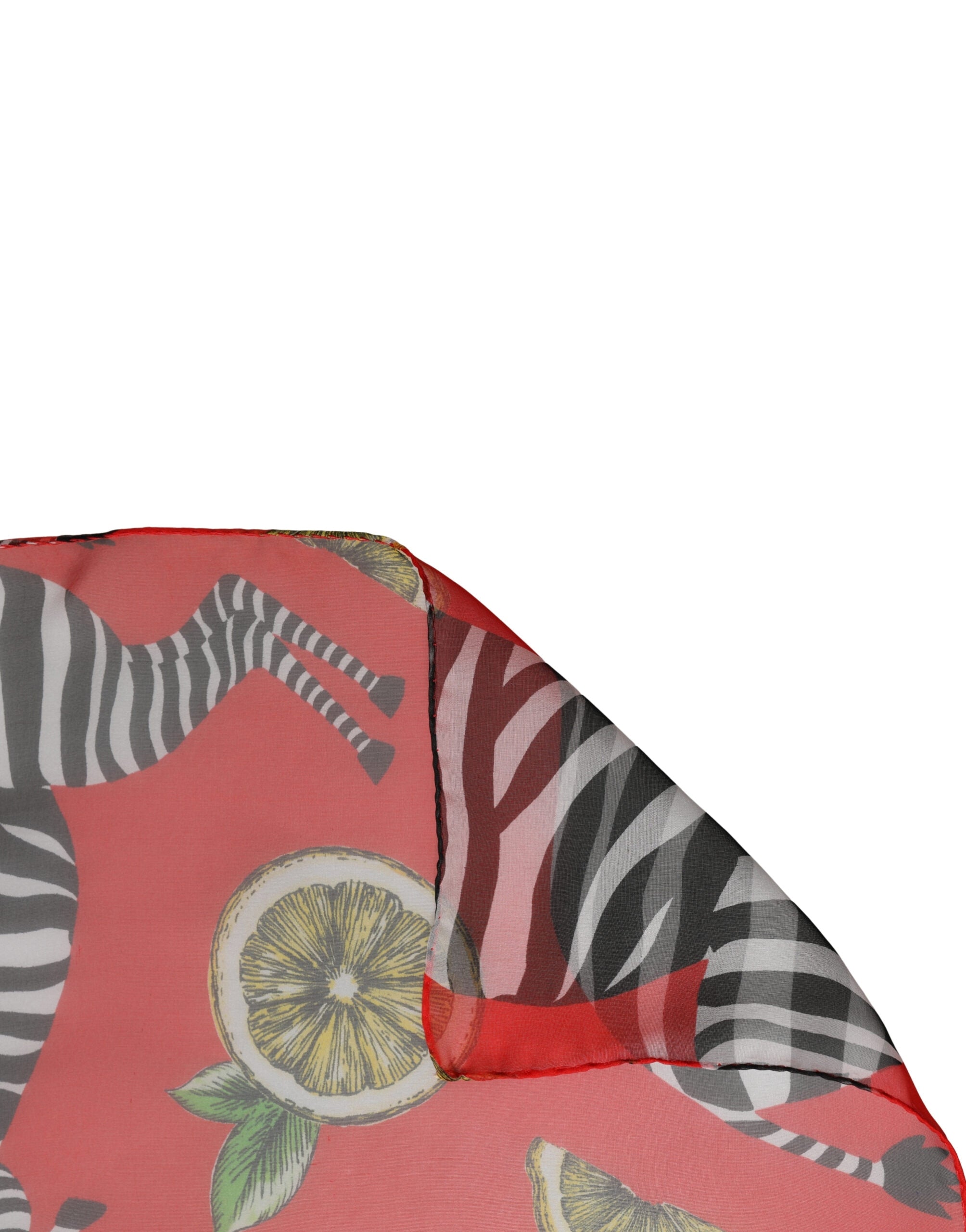 Dolce & Gabbana Roter Schal aus Seide im Zebra-Print, Wickeloptik, 200cm x 132cm-4