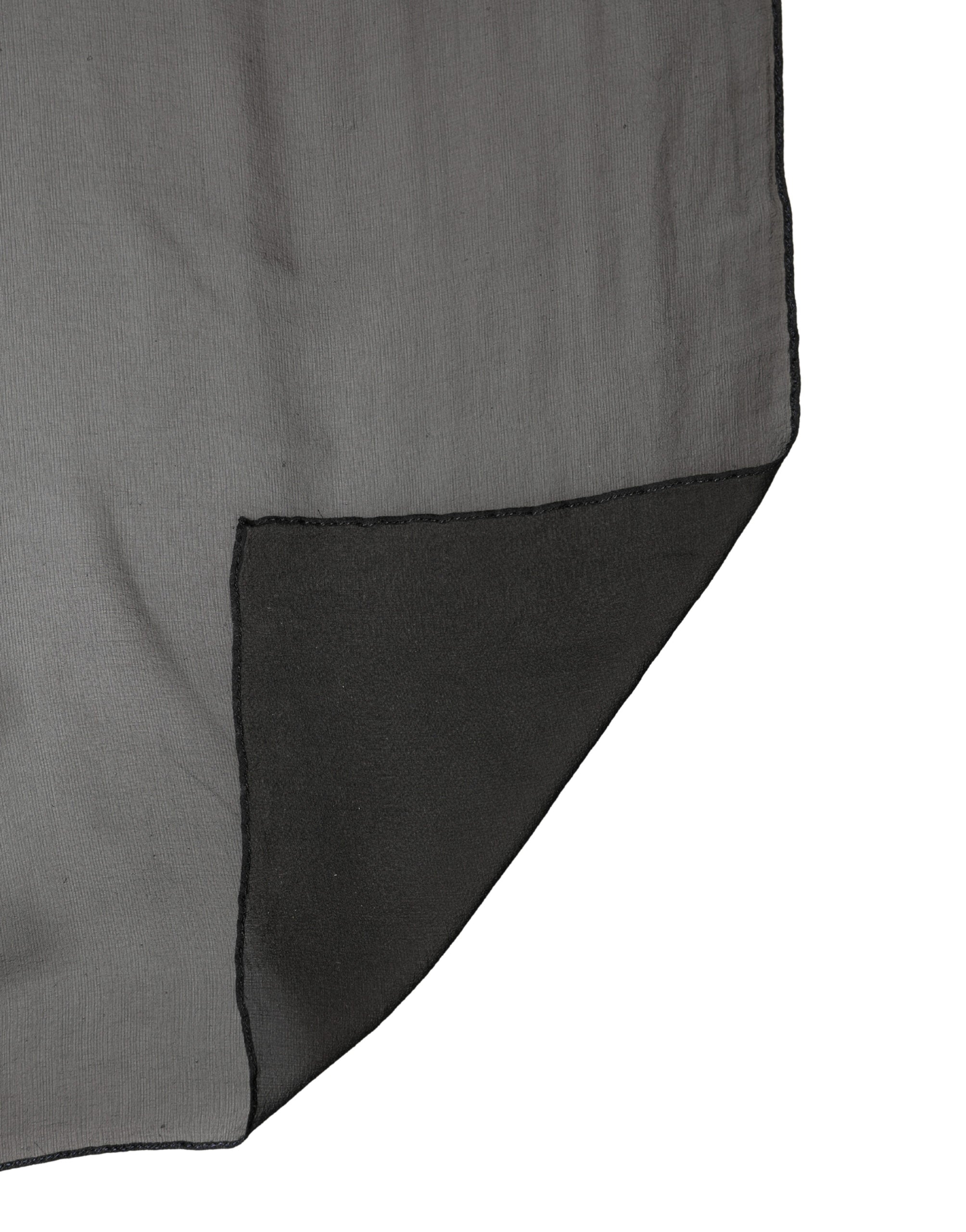 Dolce & Gabbana Black Silk Neck Wrap Shawl Stole 167cm x 126cm-3