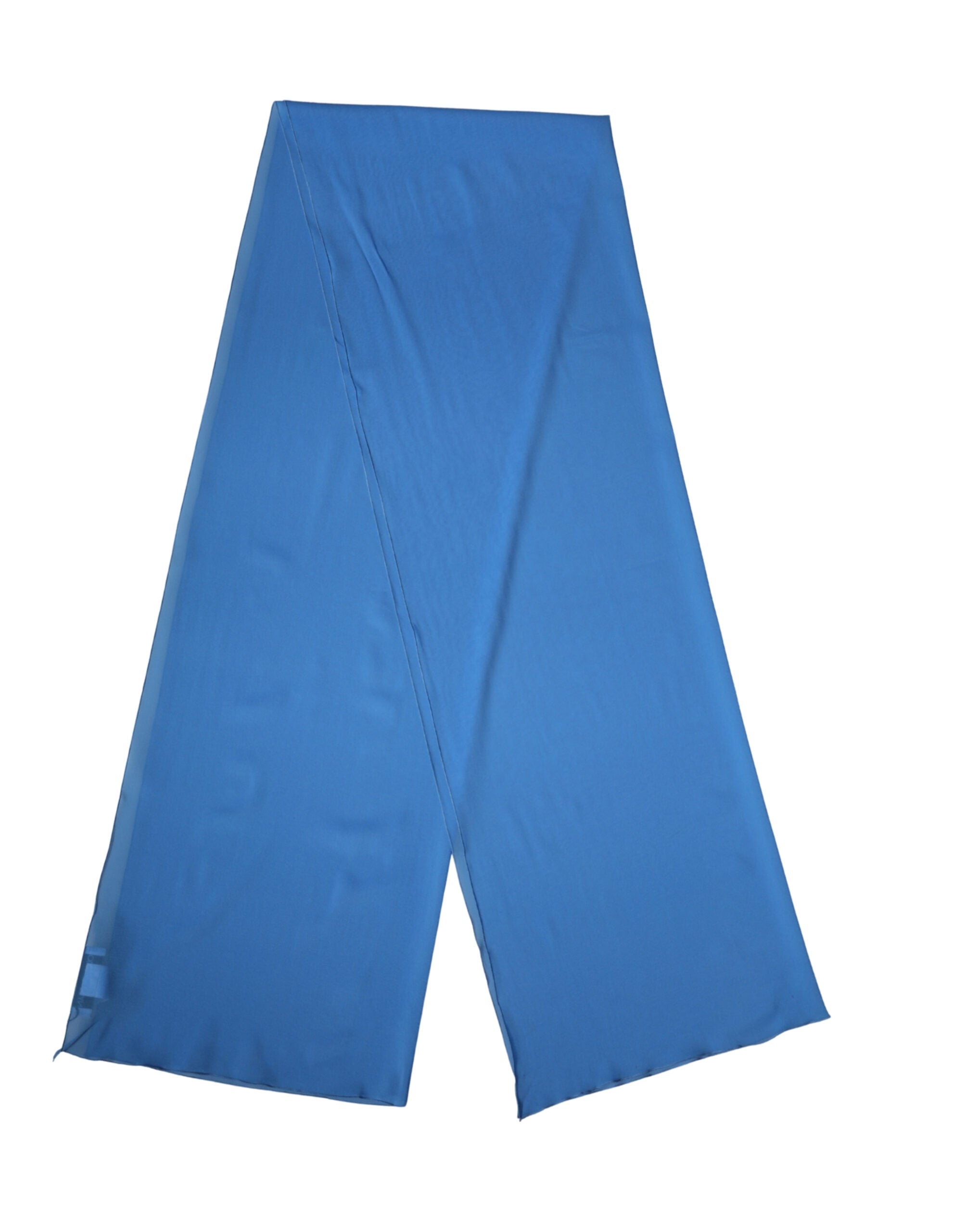 Dolce & Gabbana Blue Silk Neck Scarf Stole 200cm x 64cm Scarf-2